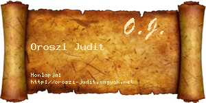 Oroszi Judit névjegykártya